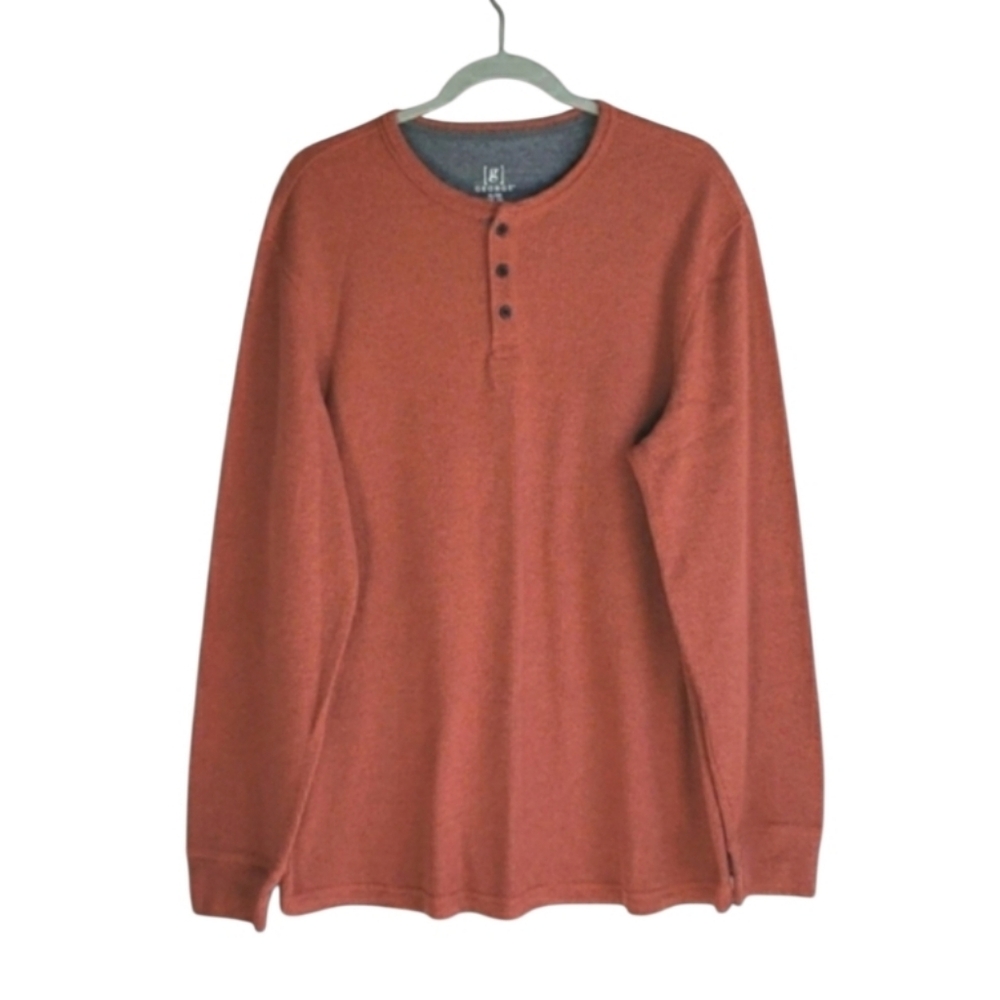 George Long Sleeve Thermal Henley Shirt Size X-Large